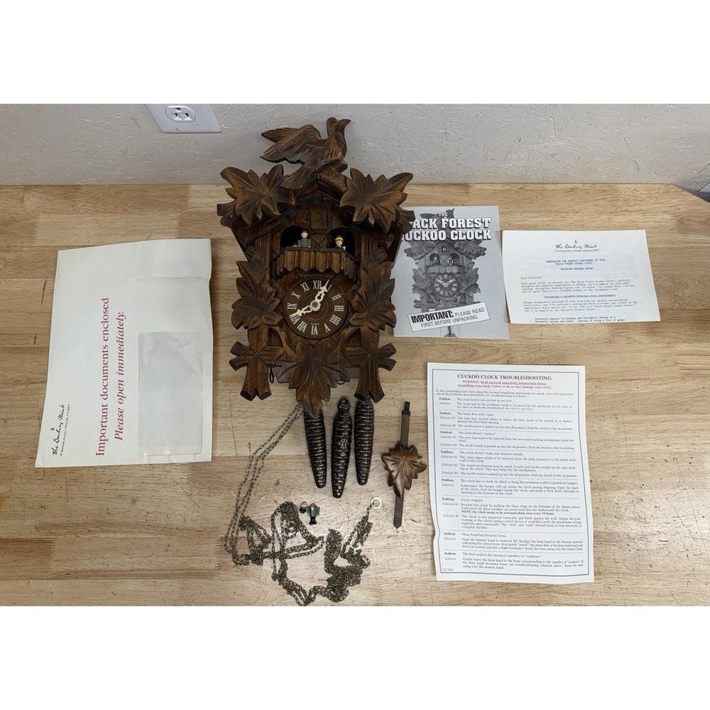 Danbury Mint Cuckoo Clock Black Forest Germany -not Tested. Parts Only